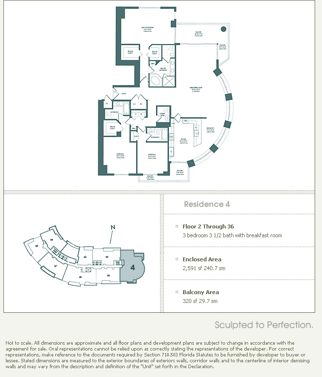 Carbonell Brickell Key Condo Floor Plans