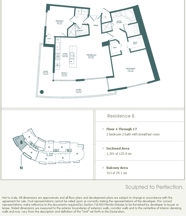 Carbonell Brickell Key Condo Floor Plans